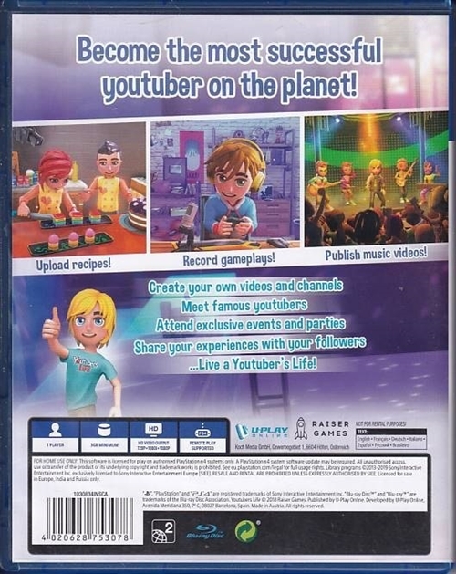 Youtubers Life OMG - PS4 (A Grade) (Genbrug)